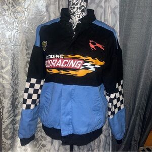 Star Wars our universe tatooine pod racing Blue and Black bomberJacket